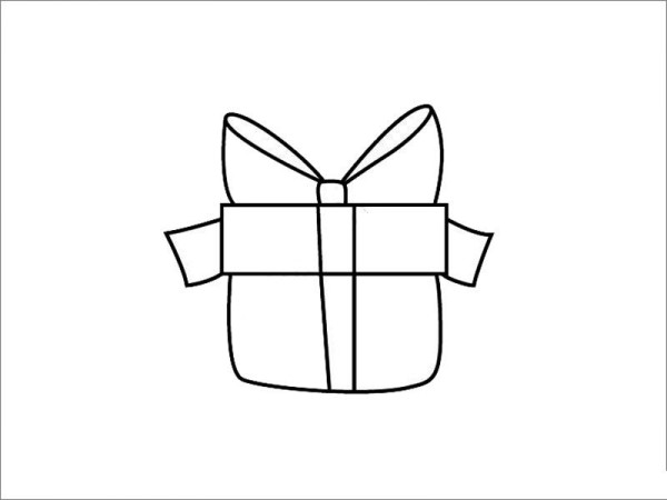 Simple drawing of gift box