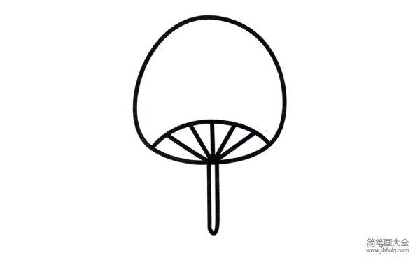 Simple round fan drawing