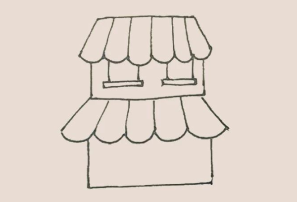 Simple drawing of small building