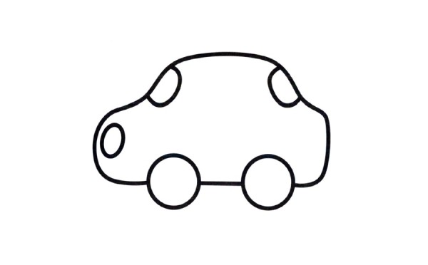 Simple drawing method of red toy car