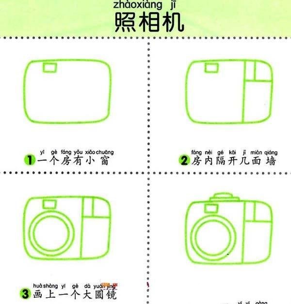 Camera simple drawing tutorial step by step pictures: How to draw a camera