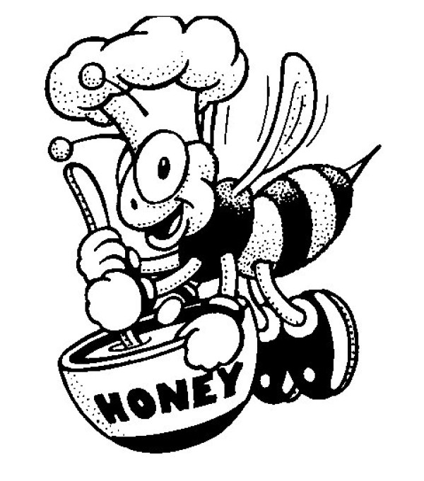 Cartoon little bee simple strokes picture collection