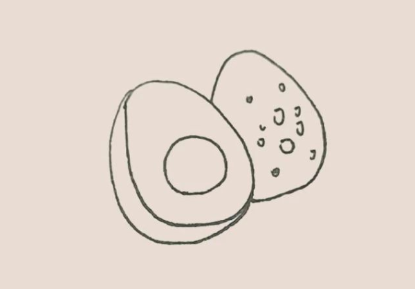 Simple drawing of avocado