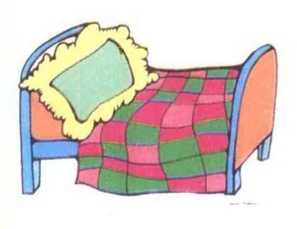 Childrens colorful bed quilt simple drawing picture