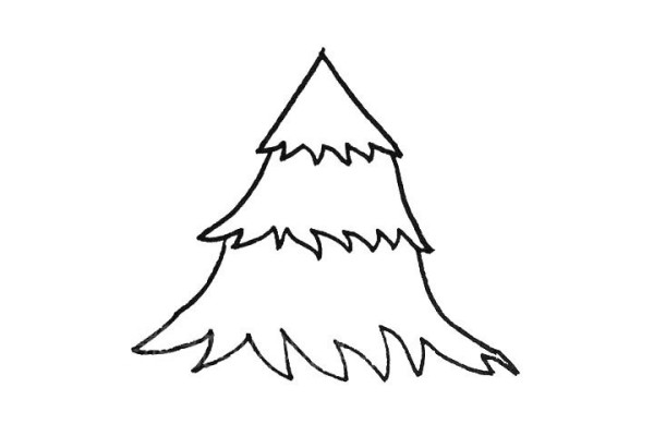 How to draw a simple pine tree