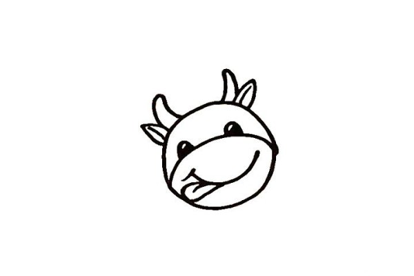 Detailed steps for drawing a cow in simple strokes