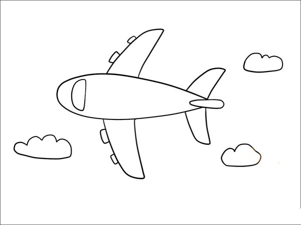 airplane simple drawing