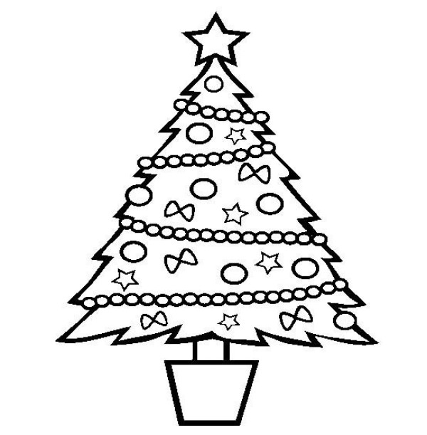 Christmas pictures Christmas tree simple drawing pictures