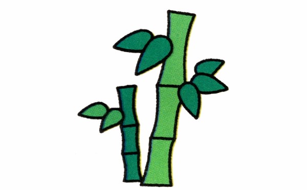 Green bamboo simple drawing tutorial