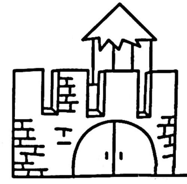 Architectural Pictures Japanese Castle Simple Drawing Pictures