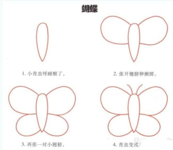 Simple butterfly drawing tutorial