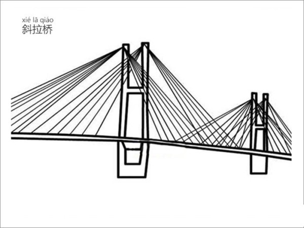 Simple strokes of cable-stayed bridge