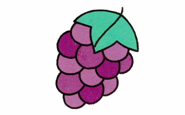 How to draw grapes in simple strokes