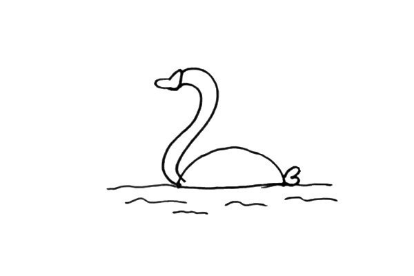 How to draw a little swan