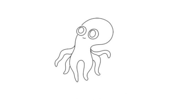 Draw a cute octopus