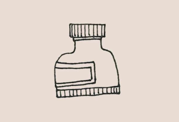 Simple drawing of ink bottle