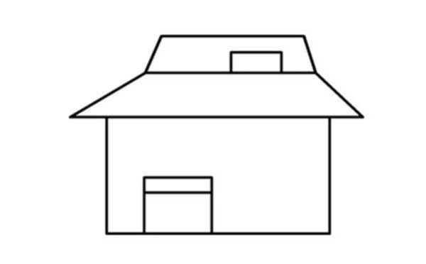 How to draw a simple little house for children