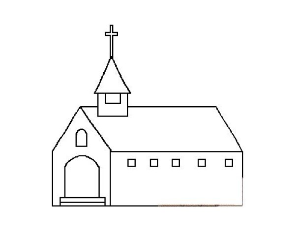 Super simple simple strokes of church