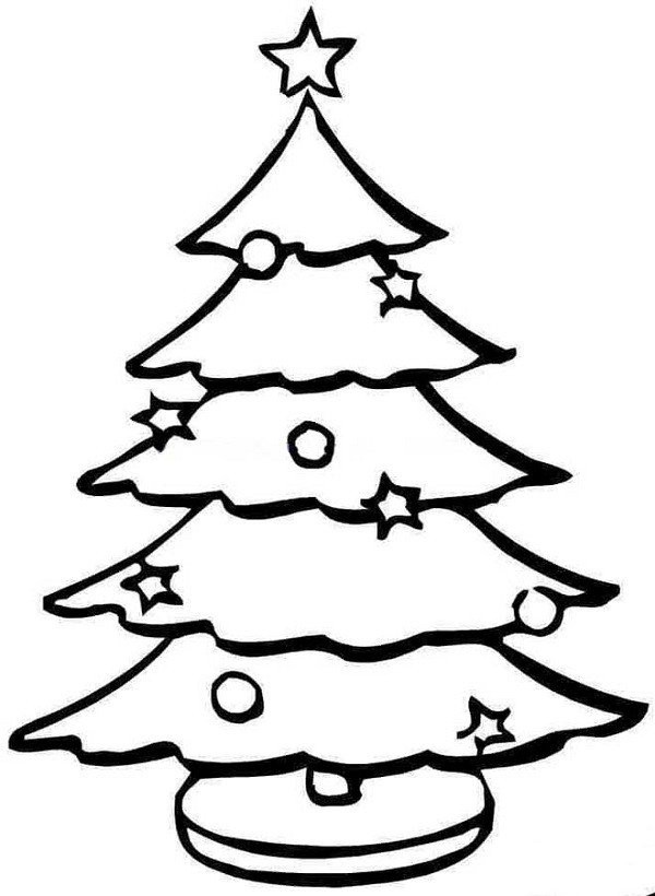 Simple Christmas tree drawing