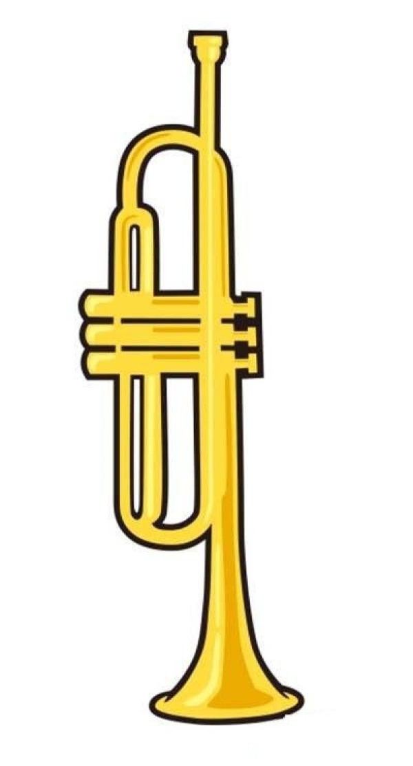 Childrens color trumpet simple drawing pictures