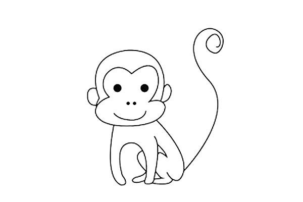 5 simple and easy drawings of monkeys