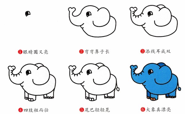 Sharing how to draw cute elephant with simple strokes