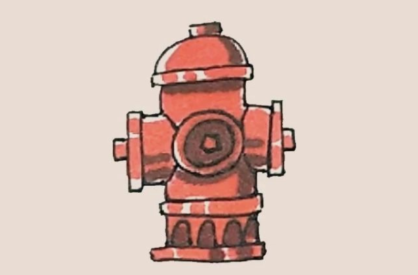 Simple drawing of fire hydrant