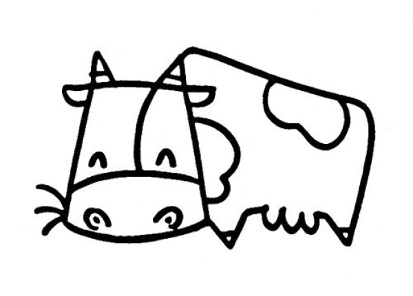 How to draw simple animal drawings of cows for children