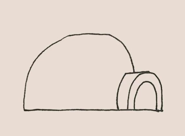 Simple drawing of igloo