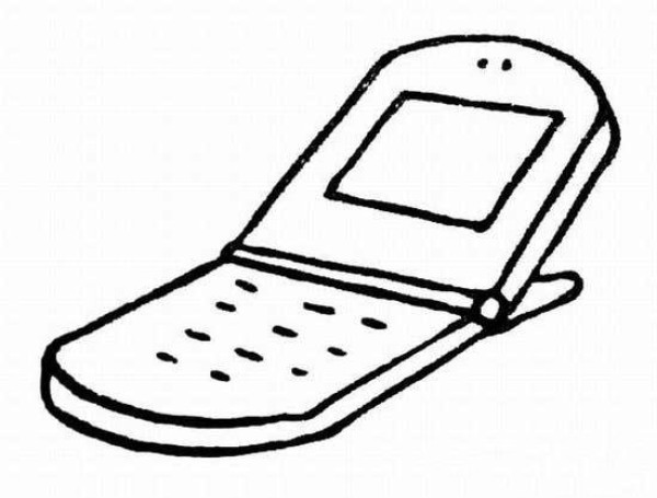 A complete collection of simple drawing pictures of Motorola flip phone