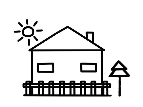 How to draw a small house