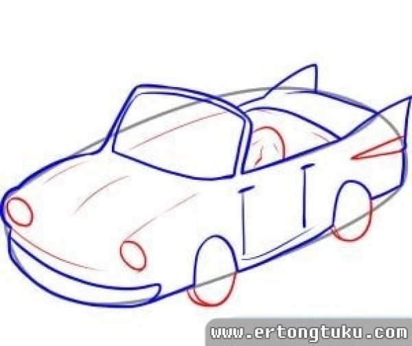 Step-by-step tutorial on how to draw a pink car