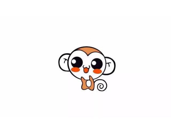 Draw a cute little monkey