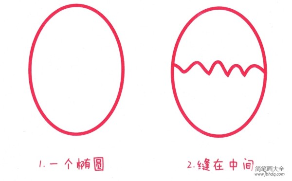 Simple drawing for children, simple drawing steps for eggs