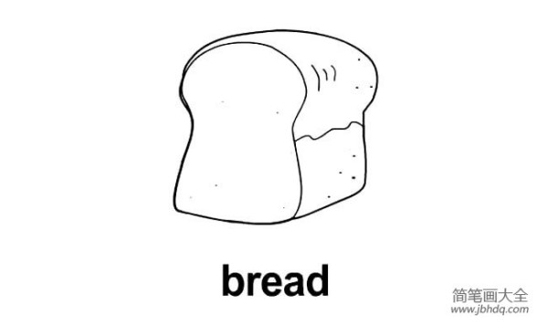 Simple drawing of delicious sliced ??bread