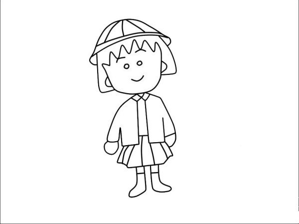 Chibi Maruko-chan simple drawing tutorial