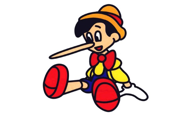 Cartoon anime character Pinocchio simple drawing