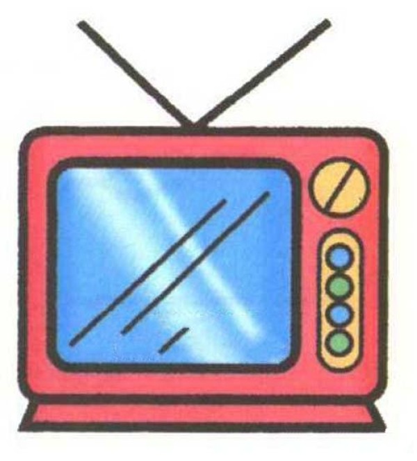 A complete collection of simple drawing pictures of childrens color TV sets