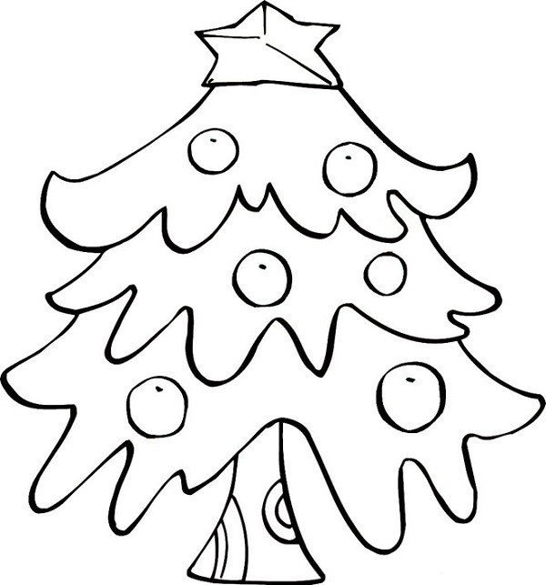 Simple drawing of a Christmas tree