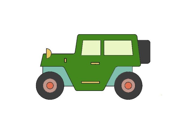 Simple strokes of off-road vehicle