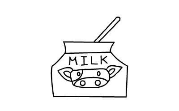 How to draw simple milk