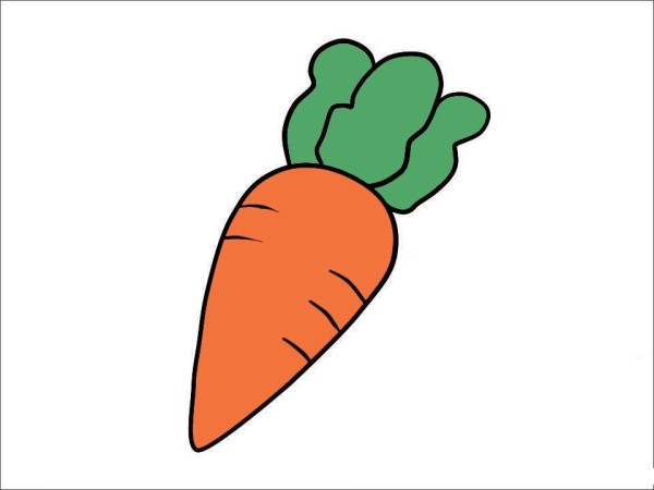 How to draw a carrot