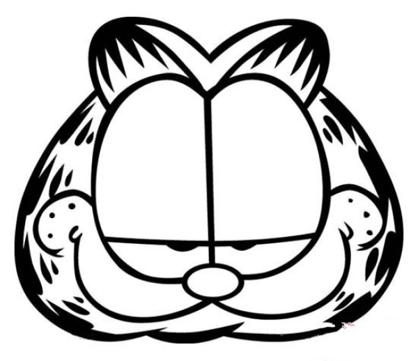 Garfield headdress simple drawing picture