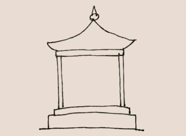 Simple drawing of pavilion