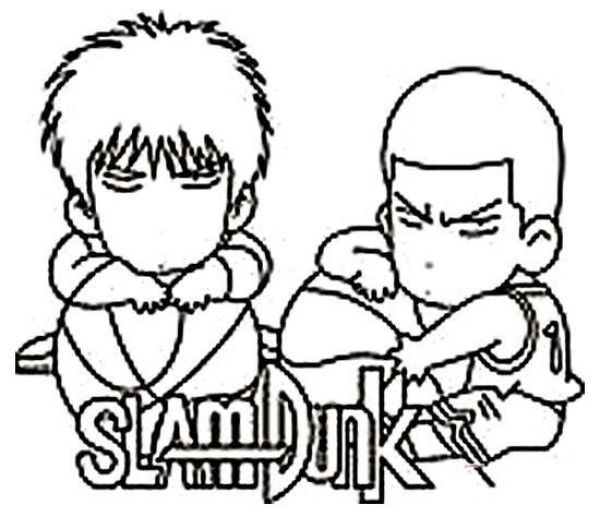 Cartoon slam dunk master simple strokes picture collection