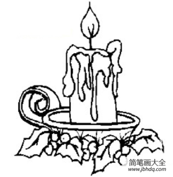 candle burning flame simple drawing