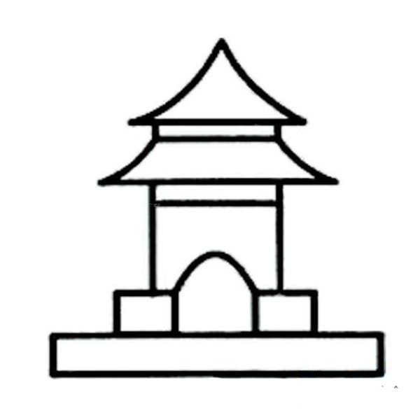 Simple drawing of pavilion