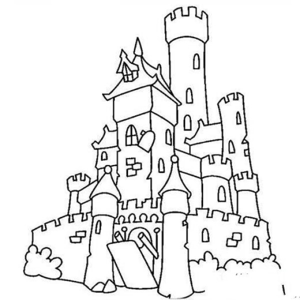 Architectural Pictures Castle Simple Drawing Pictures Collection