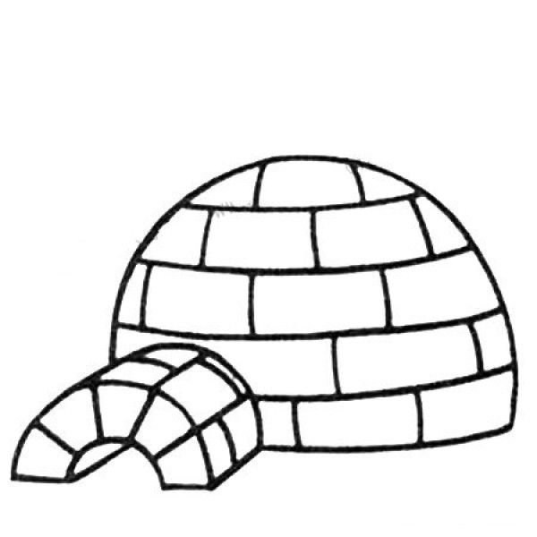 Snow house simple drawing tutorial