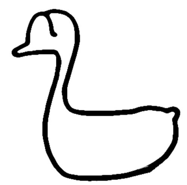 Simple drawing method of swan